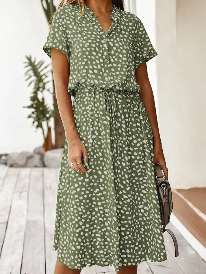Florine - Midi Jurk met Elegante Pasvorm