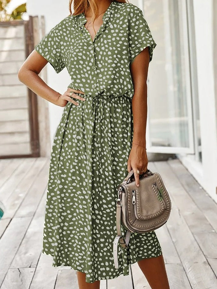 Florine - Midi Jurk met Elegante Pasvorm