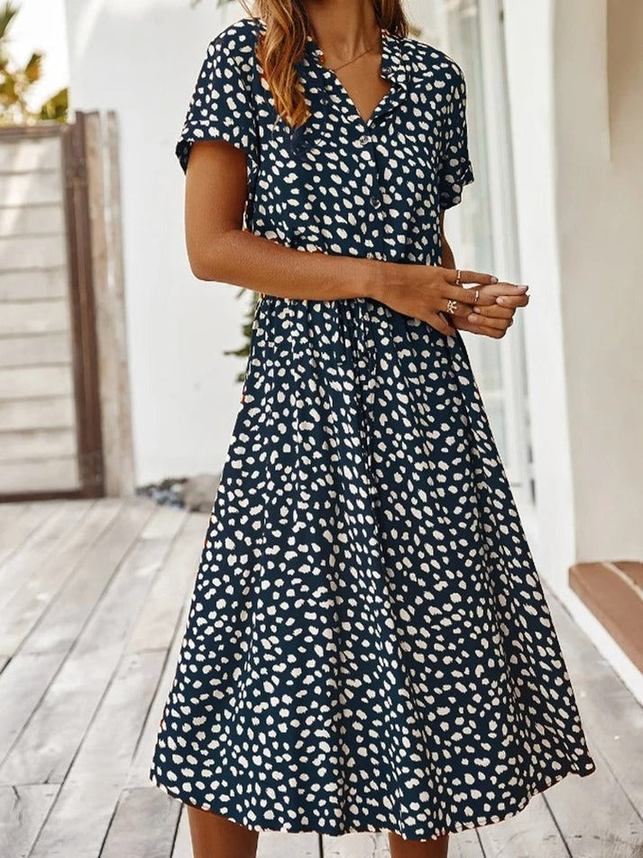 Florine - Midi Jurk met Elegante Pasvorm