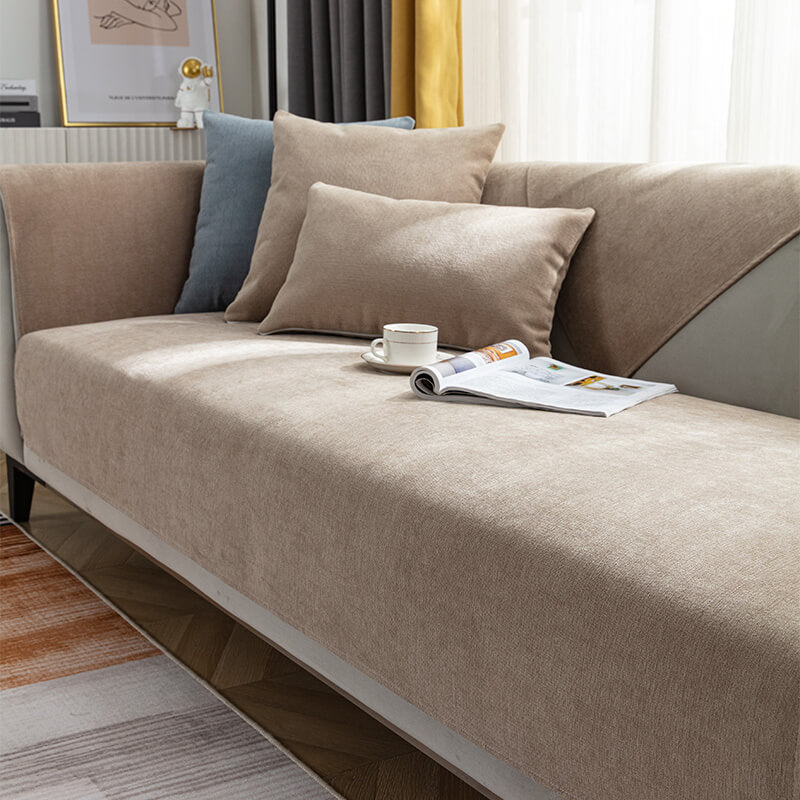 Chenille Bankhoes Anti-Slip - Zachte Hoes voor Bank