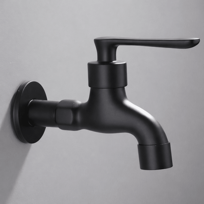 Wandkraan Mat Zwart Messing voor Keuken, Badkamer en Tuin
