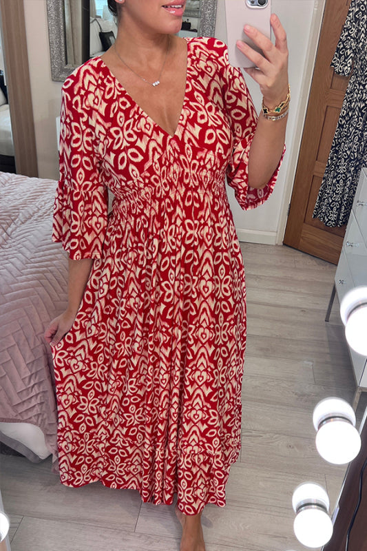 Solenne - Bohemian Floral Dress