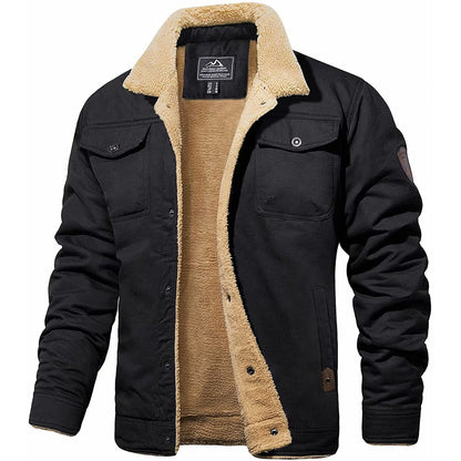 Heren Winterjas met Sherpa Voering - Warme Gevoerde Jas