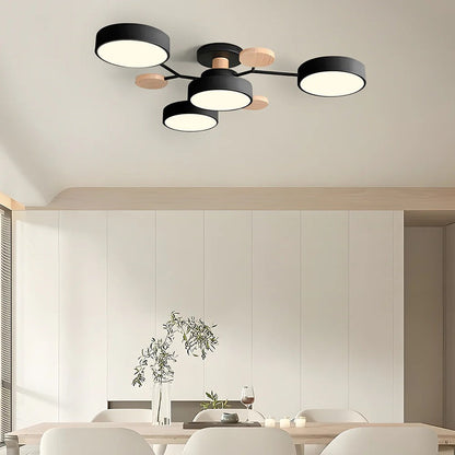 Ronde Plafondlamp IJzer met Acryl LED-lichtpunten