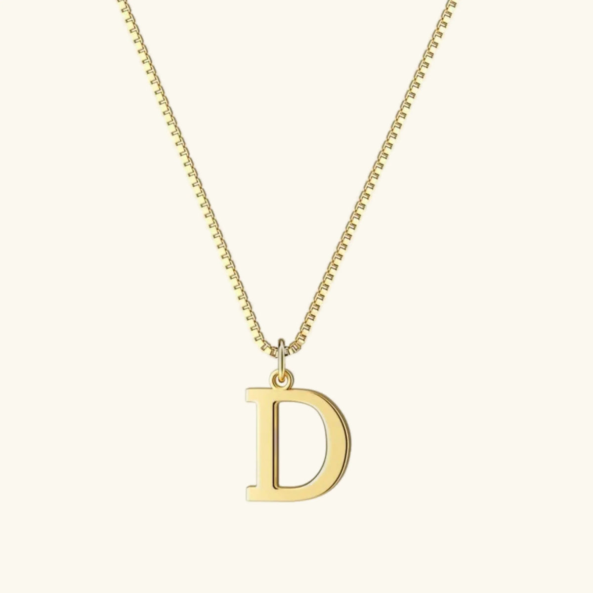 Dames Letterketting – Gold-Tone Initiaal Hanger