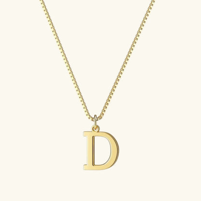Dames Letterketting – Gold-Tone Initiaal Hanger