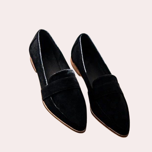 Dames Loafers – Zwart Suède, Casual Instappers voor Elke Gelegenheid