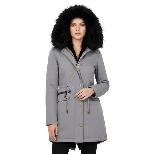 Dames Waterdichte Pufferjas – Met Bontkraag, Casual voor Koude Dagen