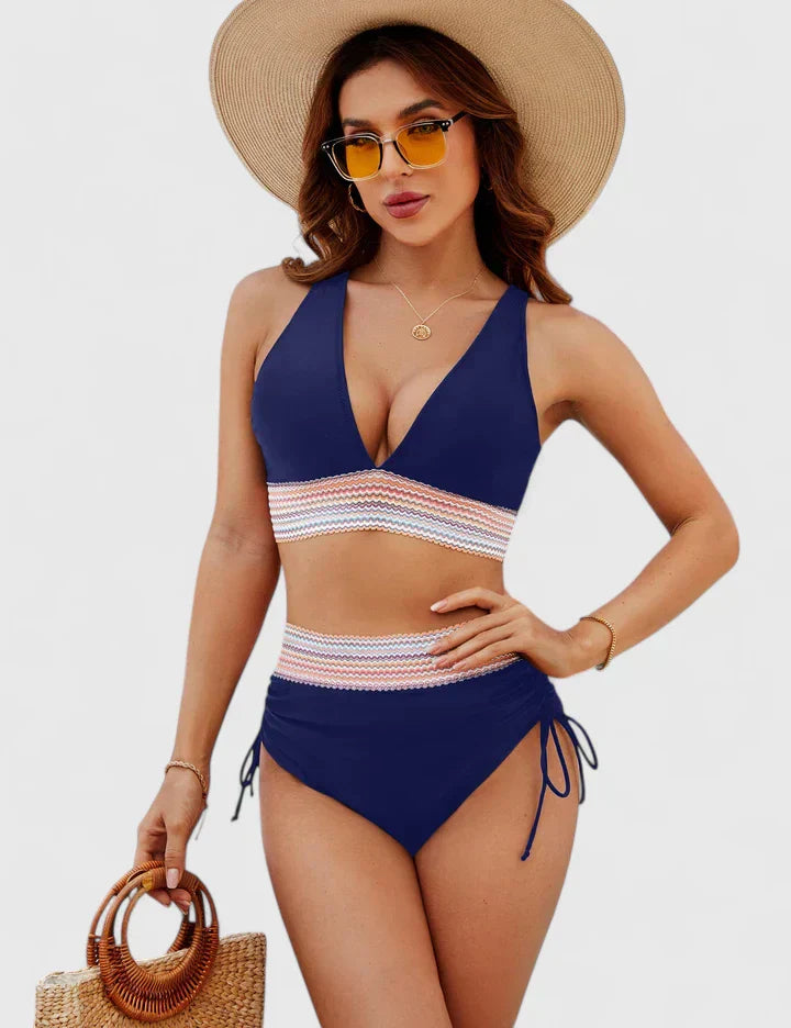 Dames High-Waisted Bikini – Geschikt voor Zomer, Met Verstelbare Bandjes