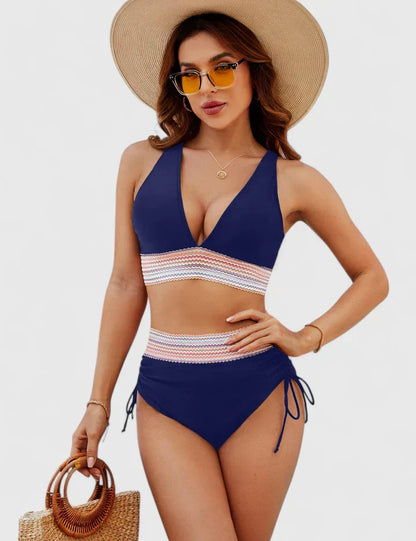 Dames High-Waisted Bikini – Geschikt voor Zomer, Met Verstelbare Bandjes