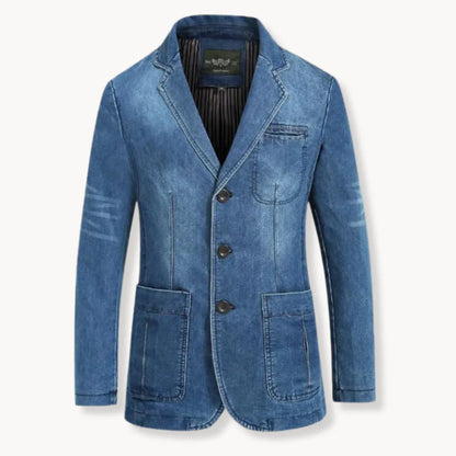 Heren Slim Fit Blazer – Met Reverskraag en Opgestikte Zakken, Geschikt voor Werk en Formele Gelegenheden