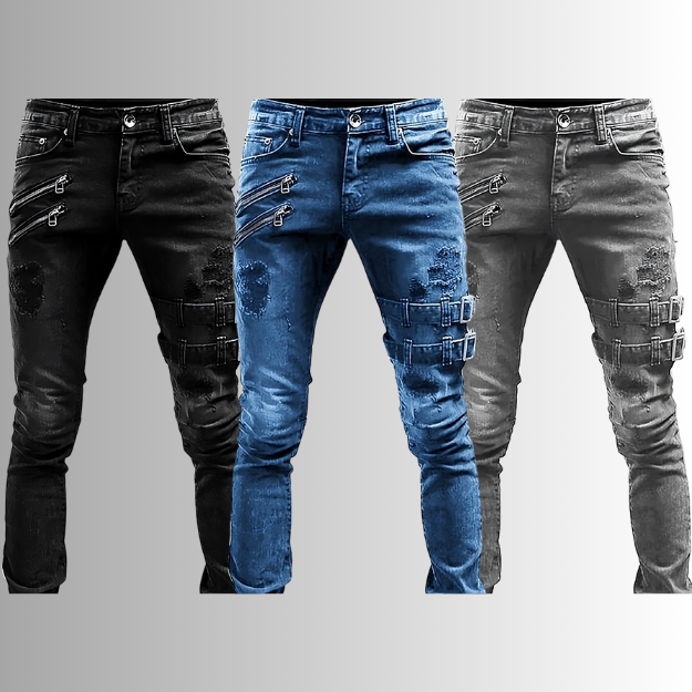 Heren Slim Fit Denim Jeans – Stretch, Casual, Comfortabel voor Dagelijks Gebruik
