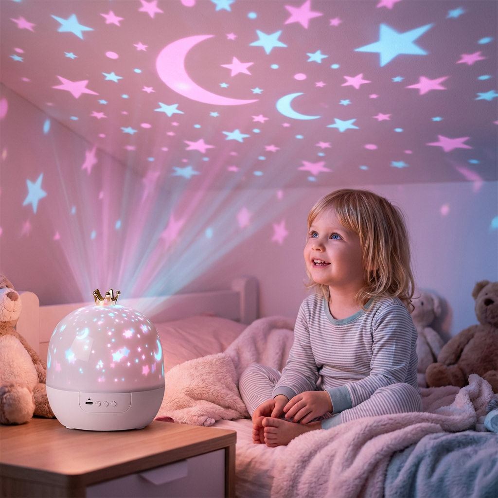 Kinder Nachtlampje met Sterrenprojector 2-in-1
