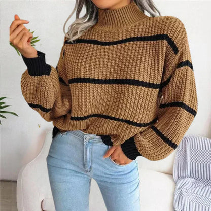 Dames Slim Fit Trui – Katoen, Casual voor Herfst en Winter