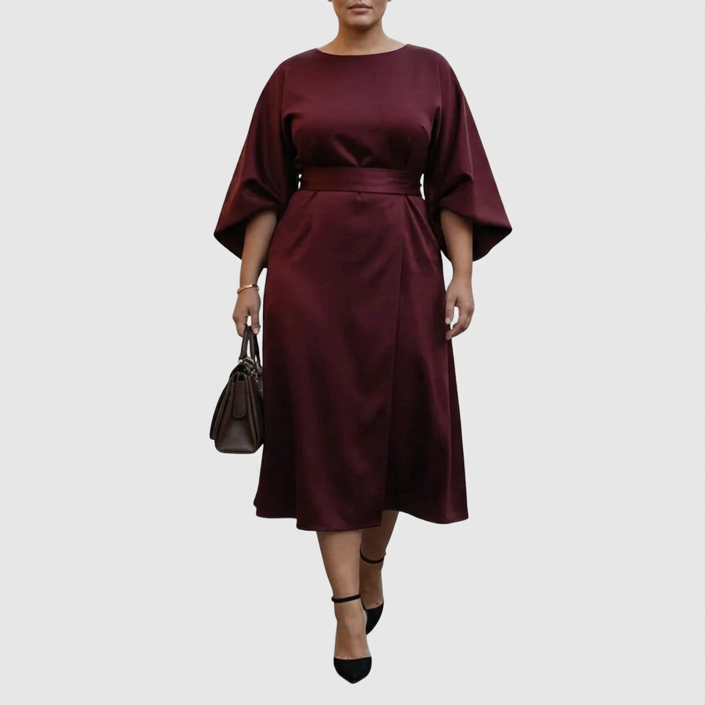 Dames Maxi Jurk met Vleermuismouwen