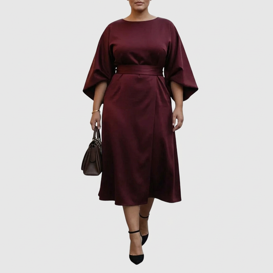 Dames Maxi Jurk met Vleermuismouwen