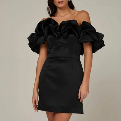 Estelle - Satijnen Off-Shoulder Jurk