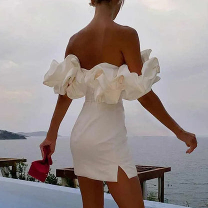 Estelle - Satijnen Off-Shoulder Jurk