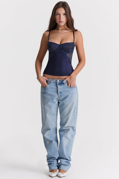 Ivy - Elegante Corset Top met Textuur