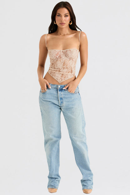 Helisette - Elegante Kanten Bustier-Top