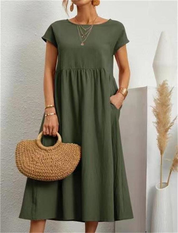 Elara - Elegante Zomerjurk met Losse Pasvorm