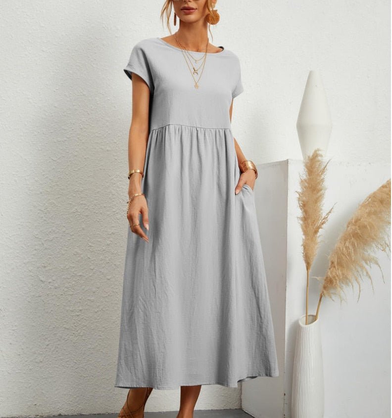 Elara - Elegante Zomerjurk met Losse Pasvorm