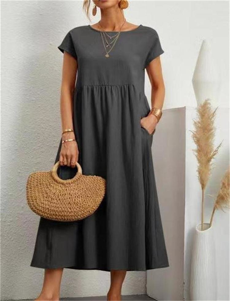 Elara - Elegante Zomerjurk met Losse Pasvorm