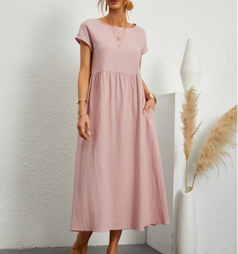 Elara - Elegante Zomerjurk met Losse Pasvorm