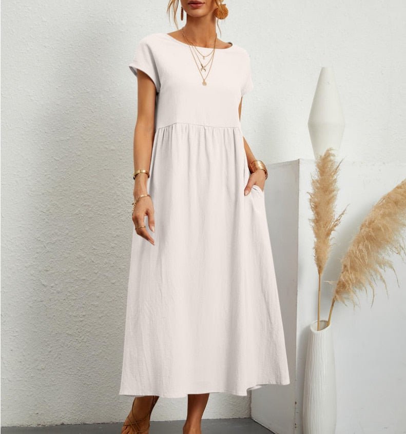 Elara - Elegante Zomerjurk met Losse Pasvorm
