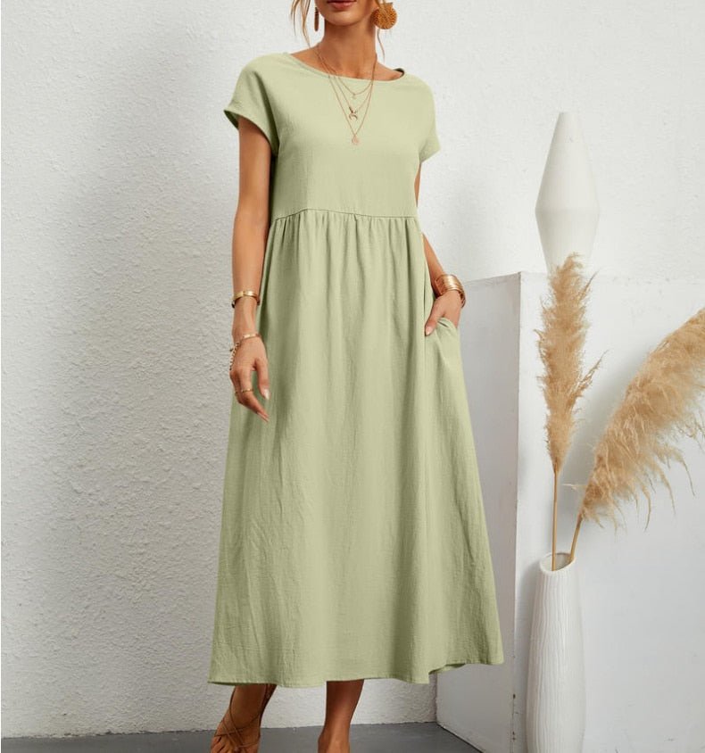 Elara - Elegante Zomerjurk met Losse Pasvorm