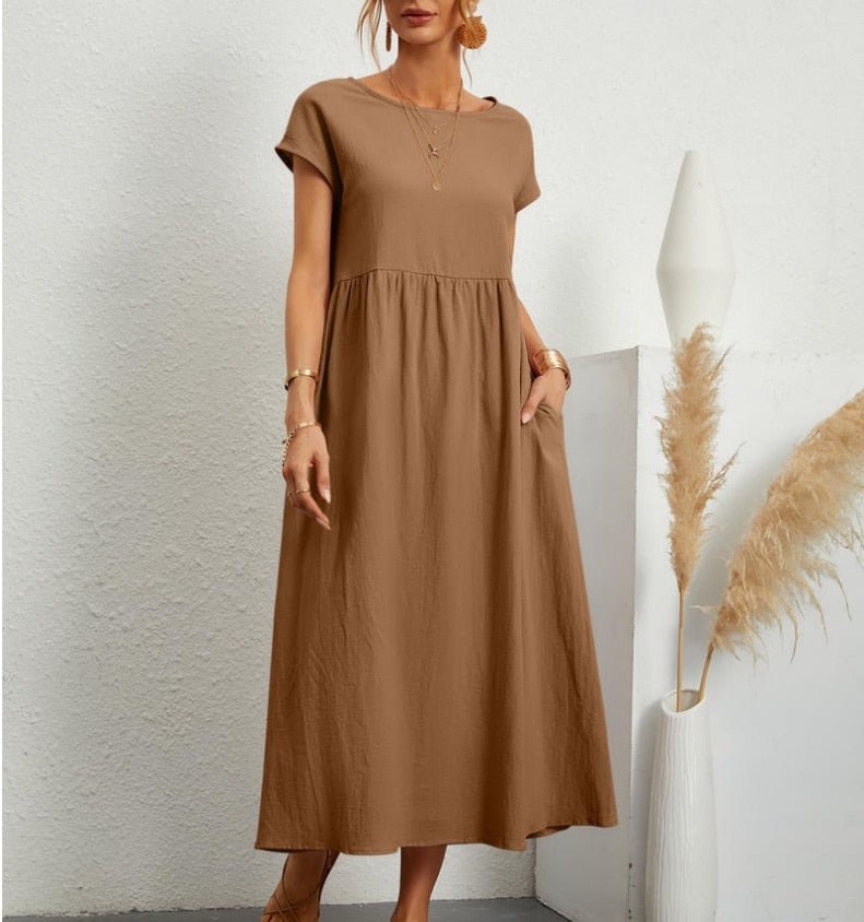 Elara - Elegante Zomerjurk met Losse Pasvorm