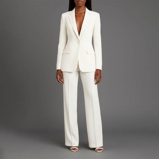 Dames Pakset met Lange Blazer en Bijpassende Pantalon