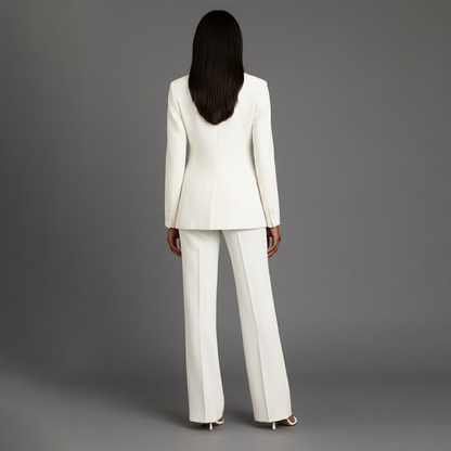 Dames Pakset met Lange Blazer en Bijpassende Pantalon
