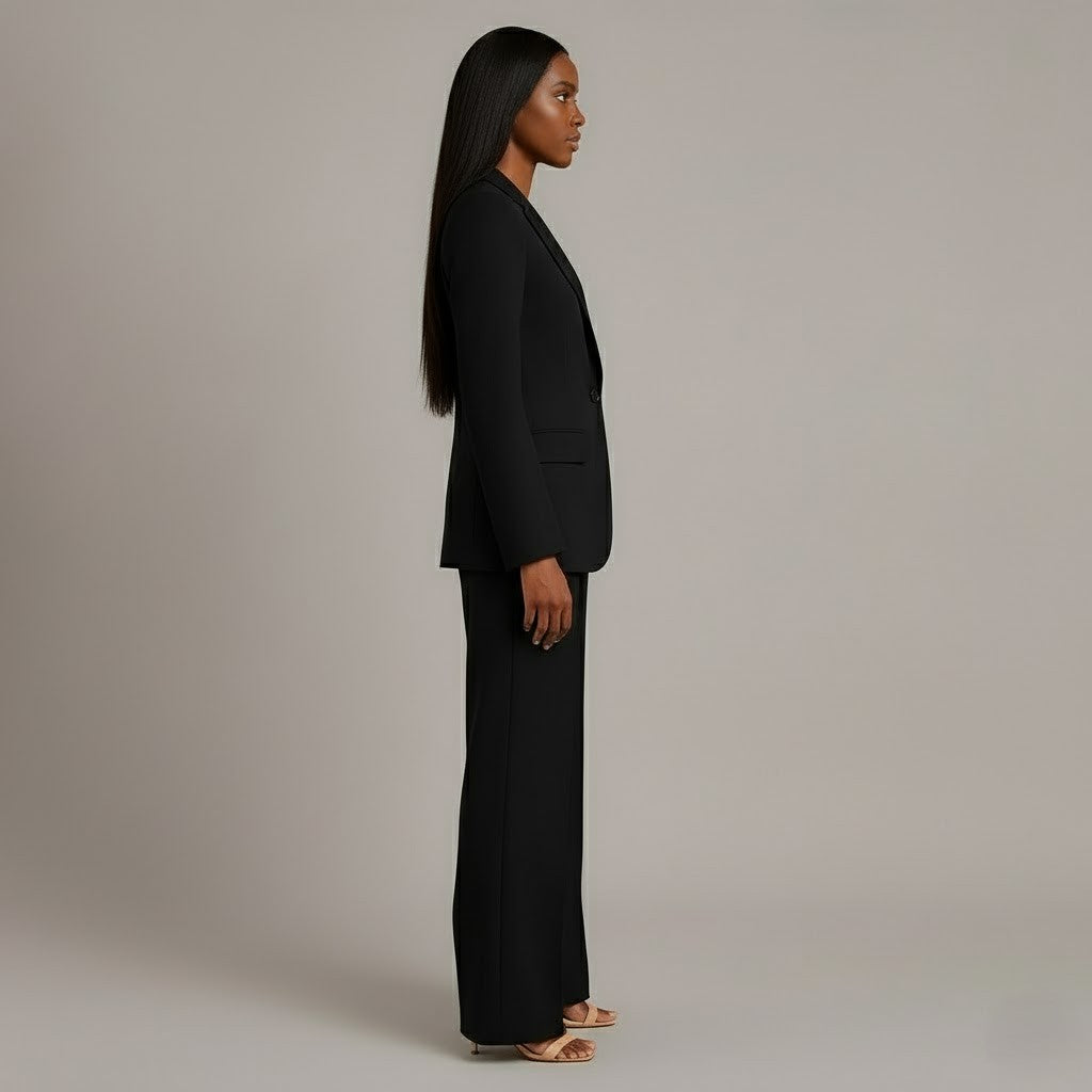 Dames Pakset met Lange Blazer en Bijpassende Pantalon