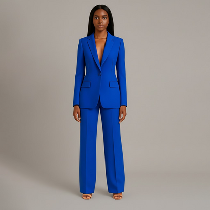Dames Pakset met Lange Blazer en Bijpassende Pantalon