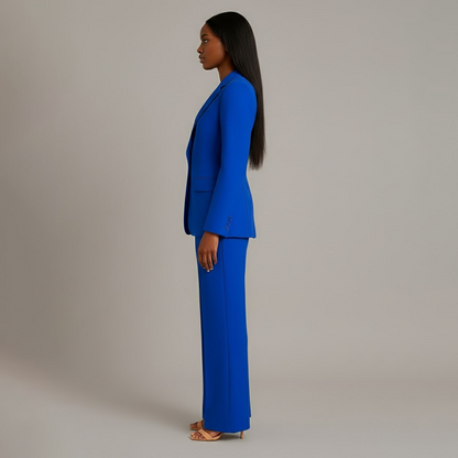 Dames Pakset met Lange Blazer en Bijpassende Pantalon