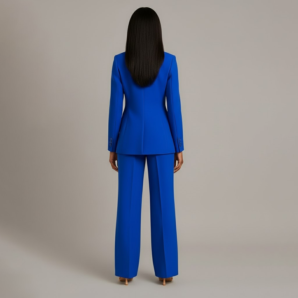 Dames Pakset met Lange Blazer en Bijpassende Pantalon