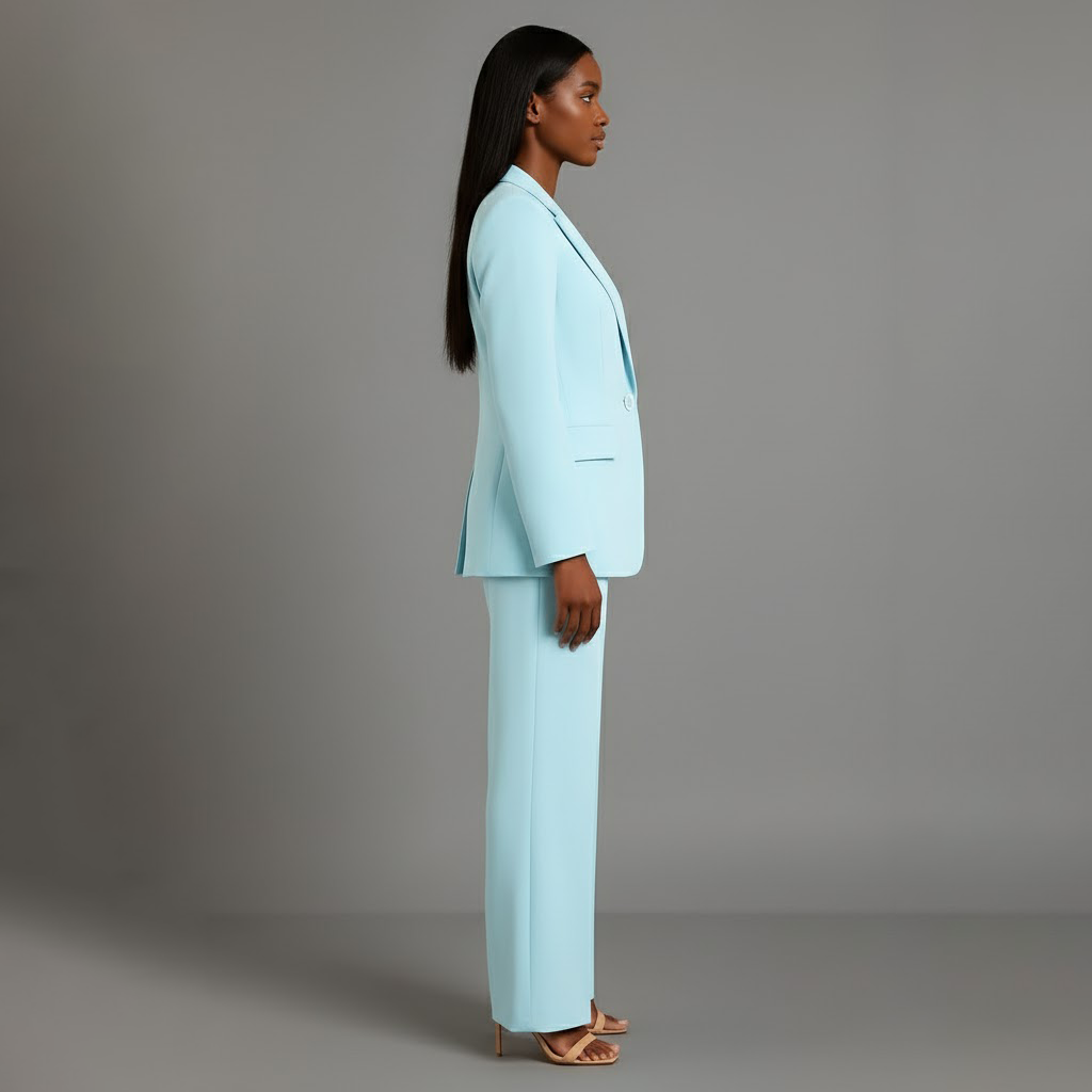 Dames Pakset met Lange Blazer en Bijpassende Pantalon