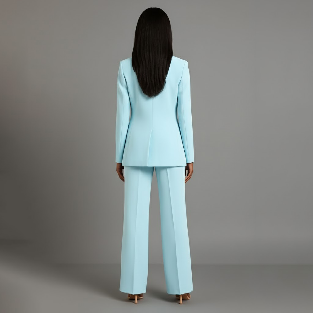 Dames Pakset met Lange Blazer en Bijpassende Pantalon