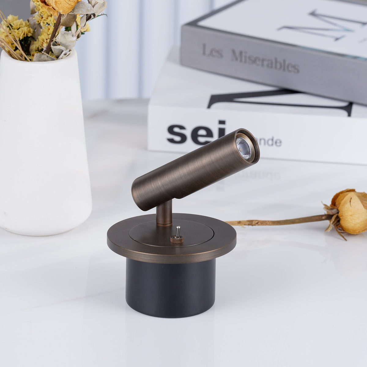 Wandlamp met Verstelbare Cilindrische Kop en Geïntegreerde LED