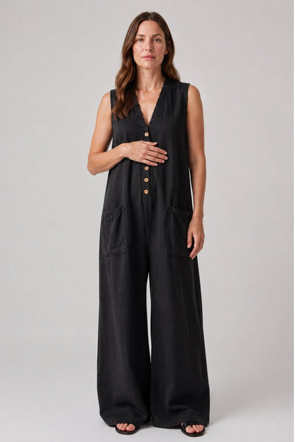 Dames Zwangerschapsjumpsuit met Stretch Fit en Zakken