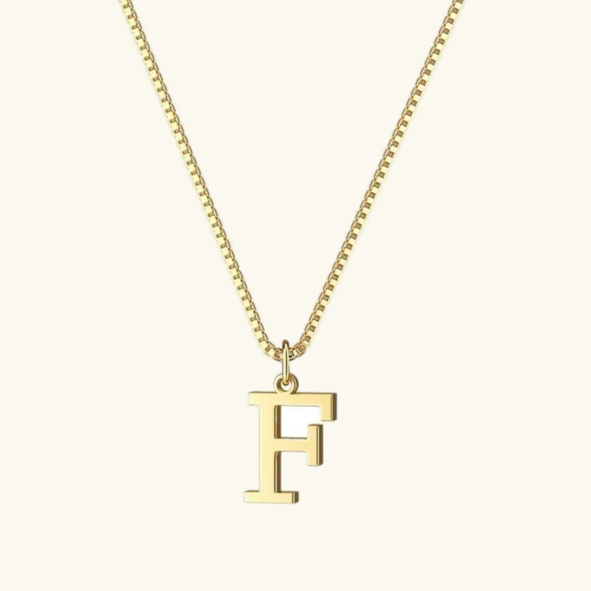 Dames Letterketting – Gold-Tone Initiaal Hanger