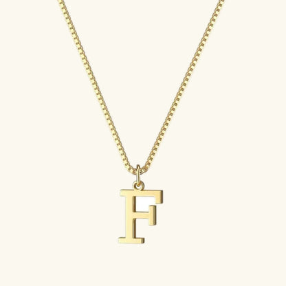 Dames Letterketting – Gold-Tone Initiaal Hanger