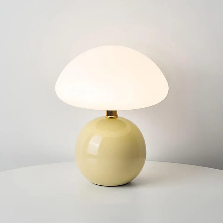 Tafellamp Paddenstoel Design Keramiek met LED Verlichting