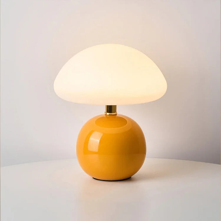 Tafellamp Paddenstoel Design Keramiek met LED Verlichting