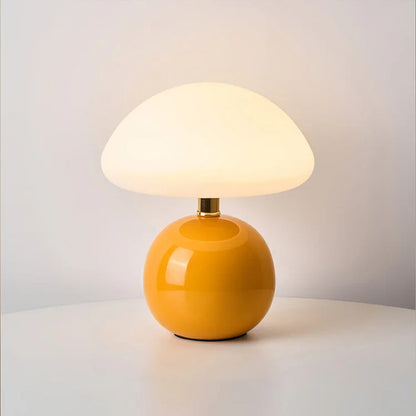 Tafellamp Paddenstoel Design Keramiek met LED Verlichting