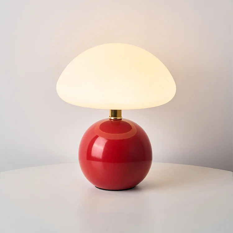 Tafellamp Paddenstoel Design Keramiek met LED Verlichting