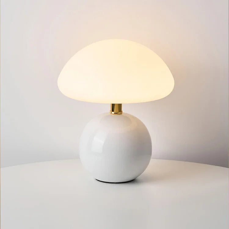 Tafellamp Paddenstoel Design Keramiek met LED Verlichting