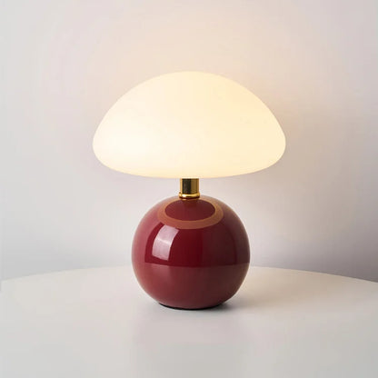 Tafellamp Paddenstoel Design Keramiek met LED Verlichting