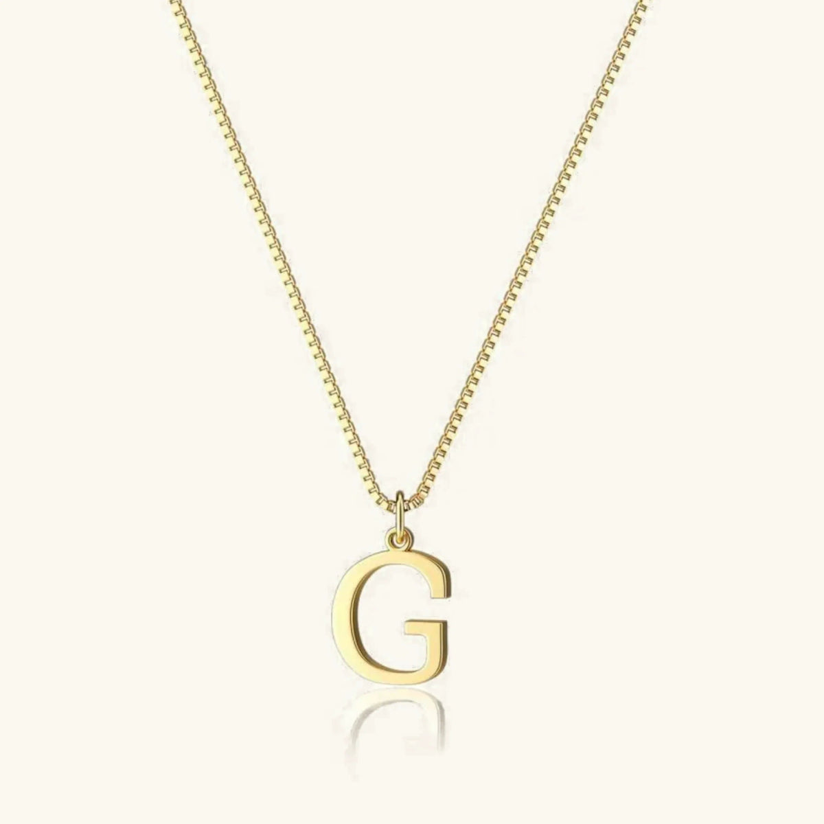 Dames Letterketting – Gold-Tone Initiaal Hanger